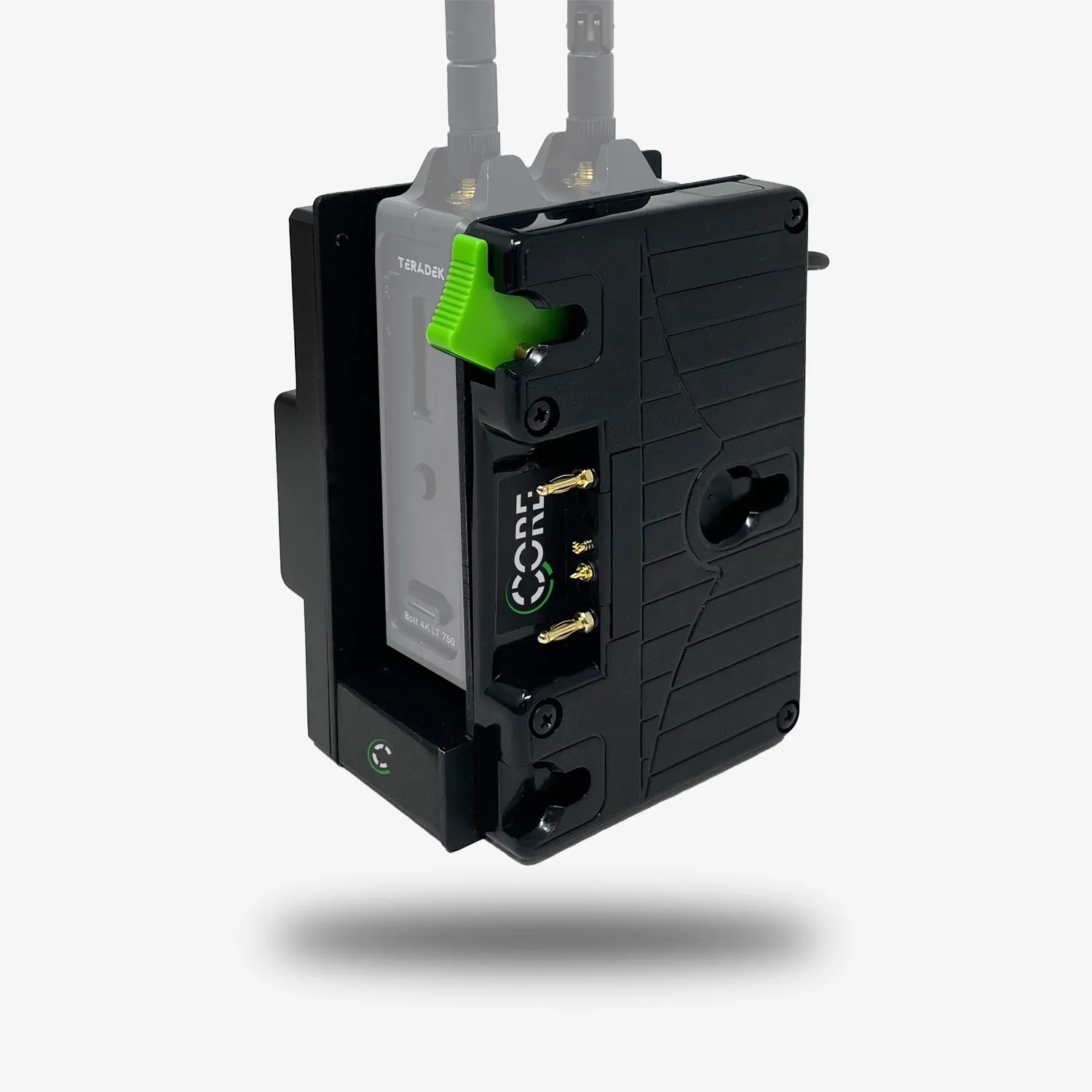 Core SWX Helix Caddy Teradek Bolt LT support V-mount 12V