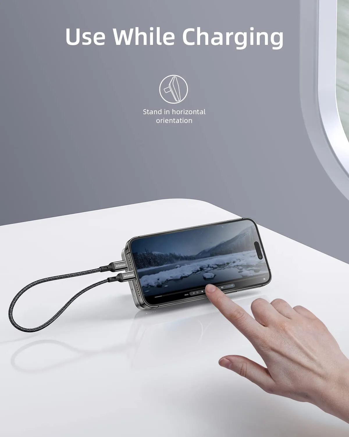 Innostyle PowerSwitch Fast Induction Powerbank for MagSafe 10000 avec support