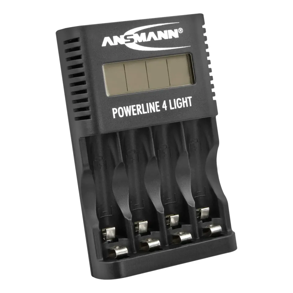 ANSMANN Powerline 4 Light chargeur AA AAA 4 emplacements LCD USB