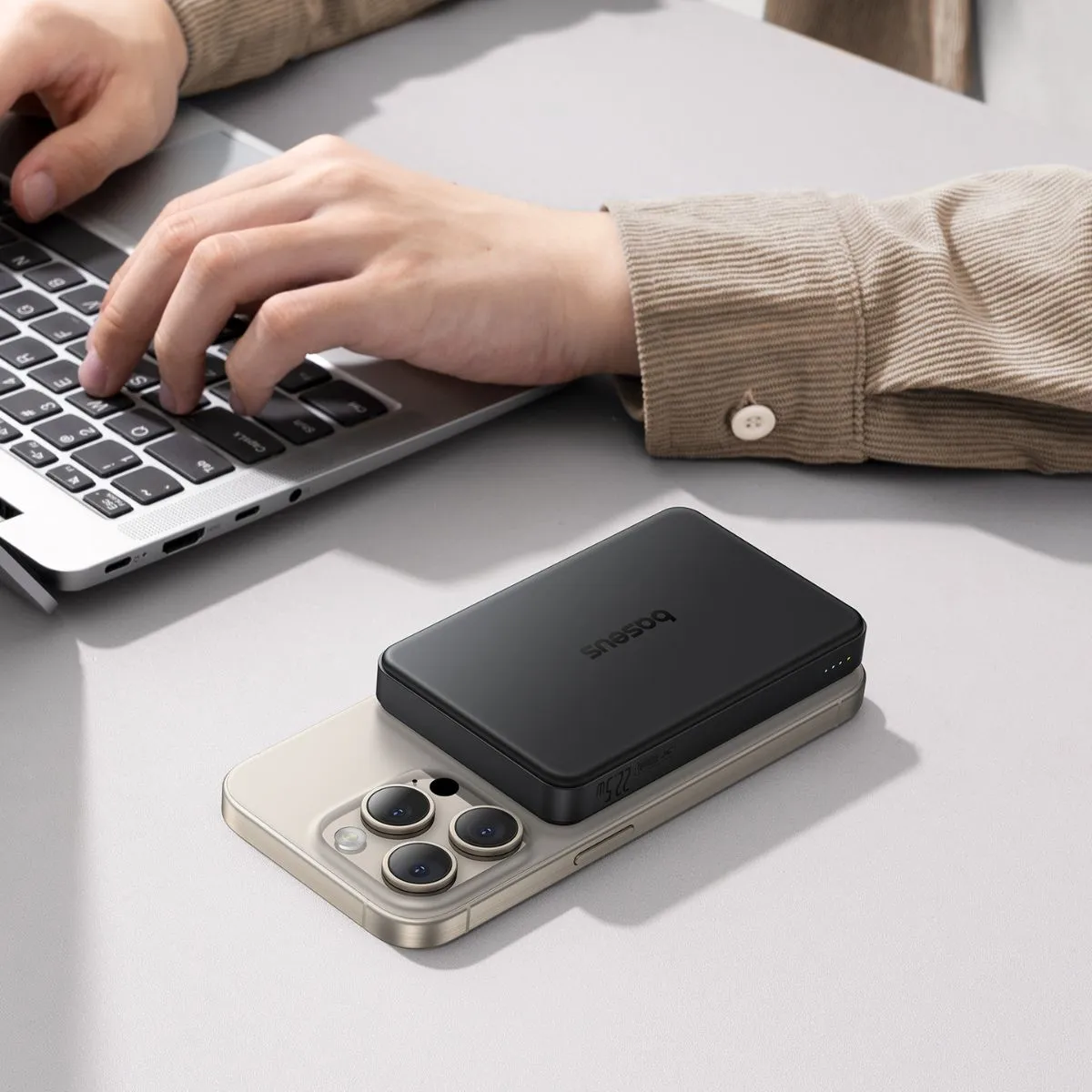 Baseus Qi2 Magsafe batterie externe 10 000 mAh 22,5 W noire
