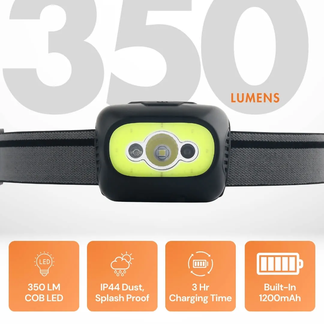Uniross ProLite 350LM lampe frontale rechargeable USB