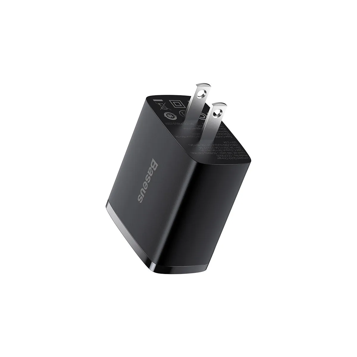 Baseus Compact Chargeur 3 ports 30W USB-C USB-A blanc