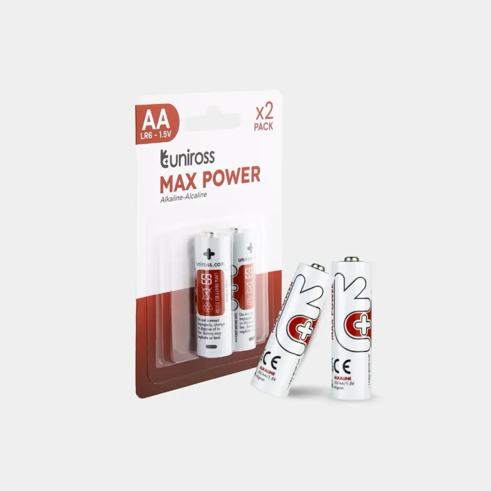 Uniross Max Power LR6 pile AA alcaline blister 2 haute