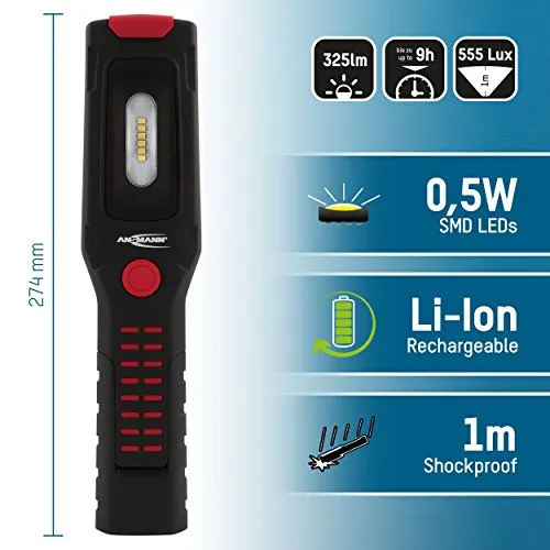 ANSMANN IL300R lampe d’inspection LED rechargeable 325 lm