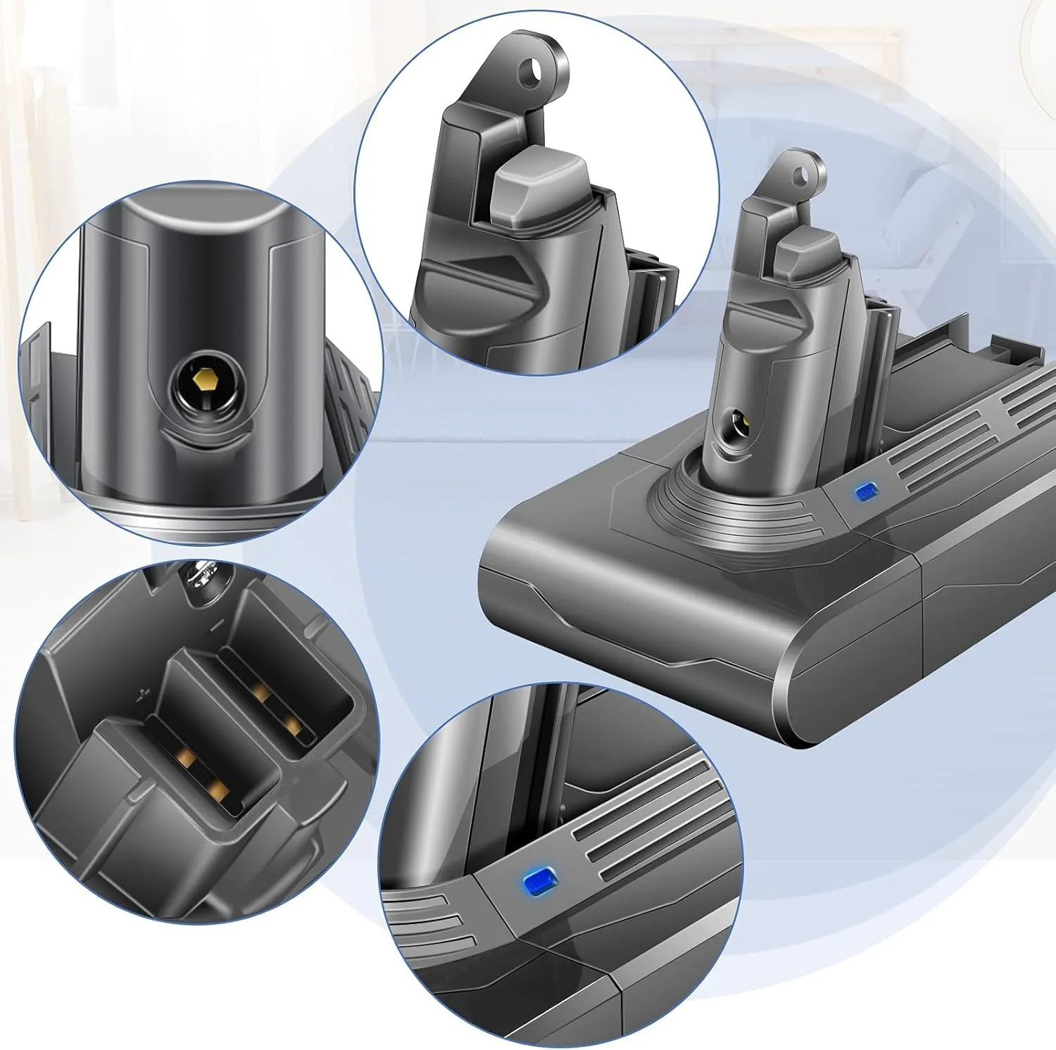 Keenstone V6 batterie Dyson 4600 mAh avec filtres