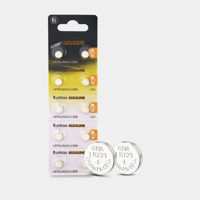 Uniross AG11 pile bouton alcaline blister de 10