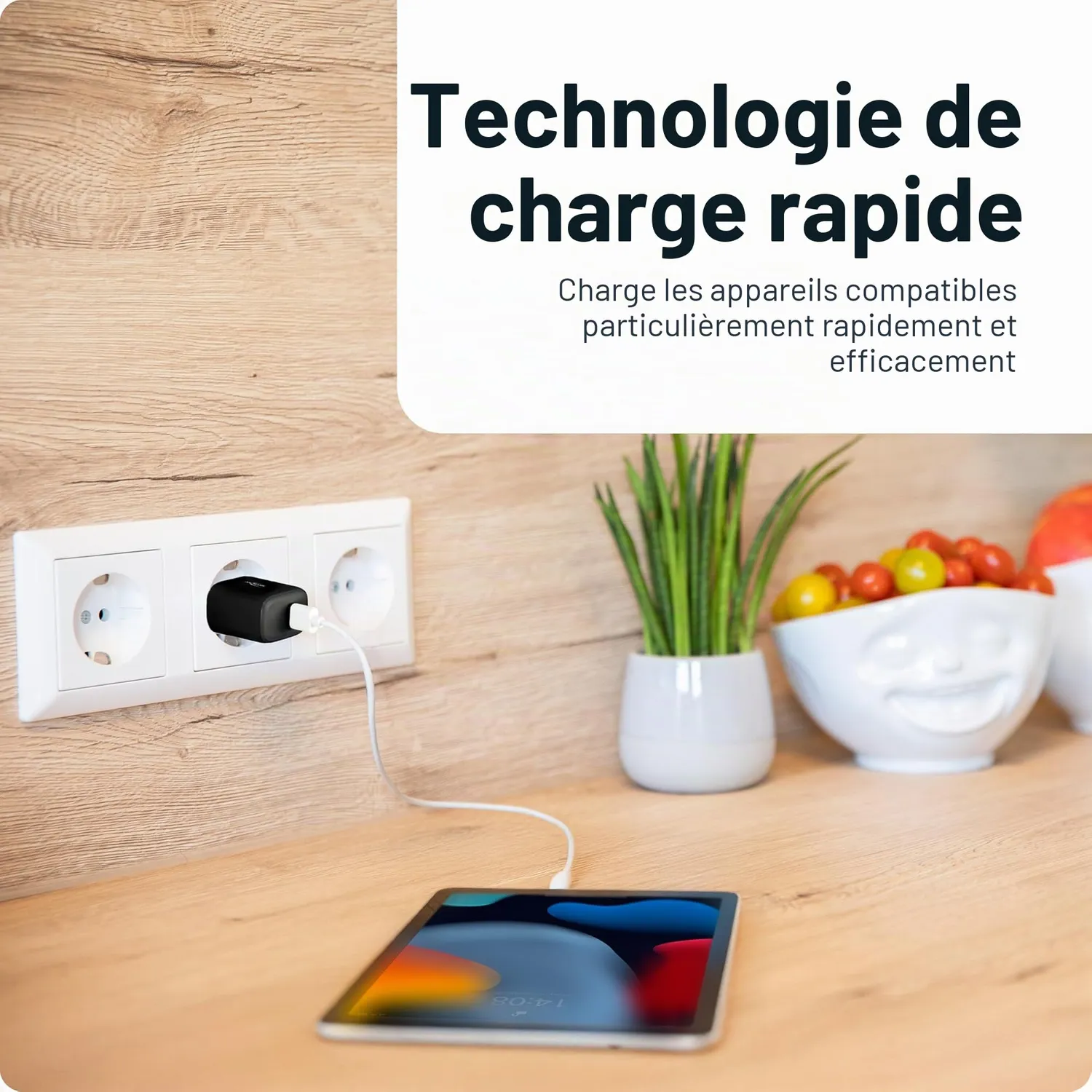 ANSMANN HC218PD chargeur USB 18 W noir double port