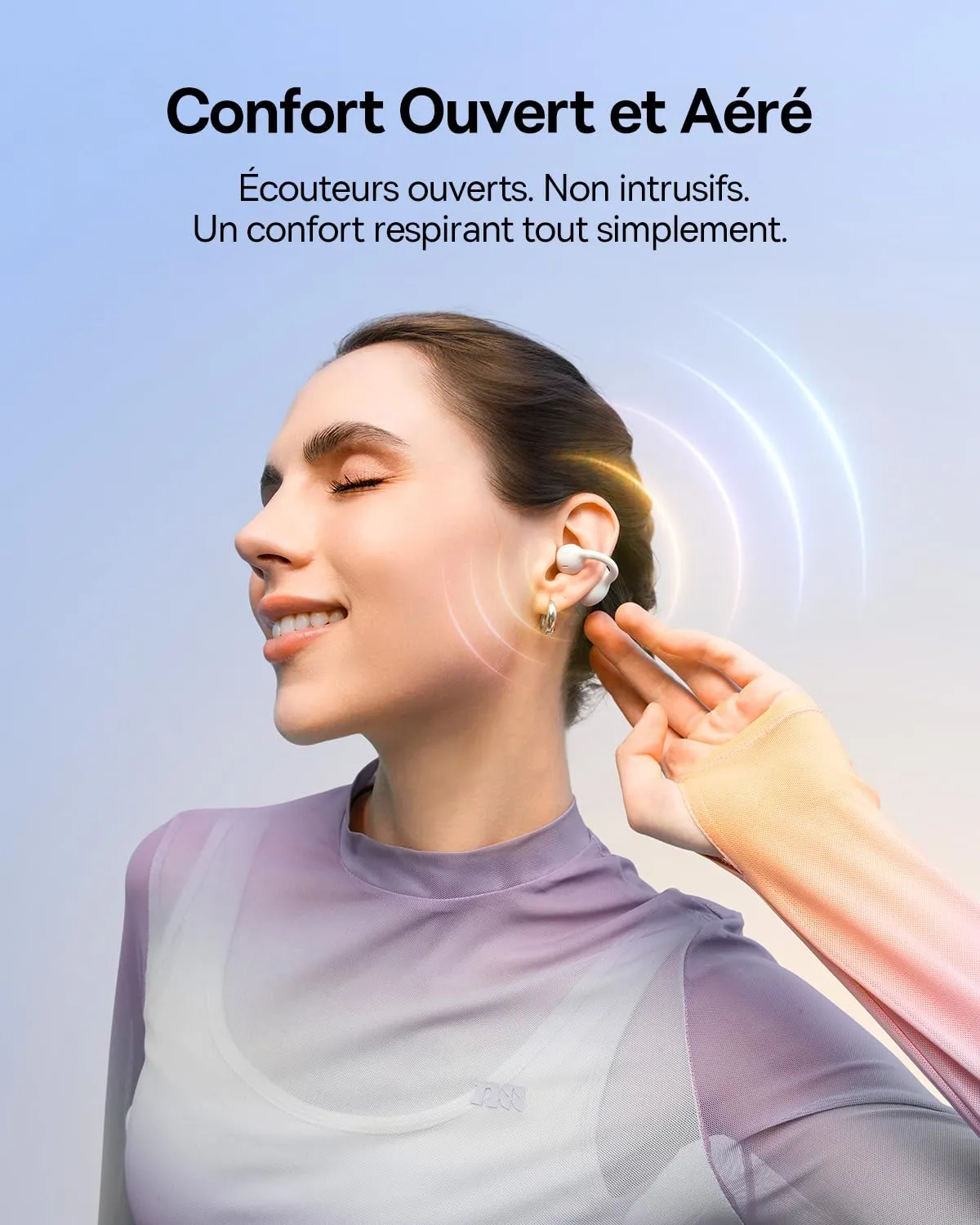 Baseus Bass BC1 écouteurs à clip Bluetooth blanc IP55
