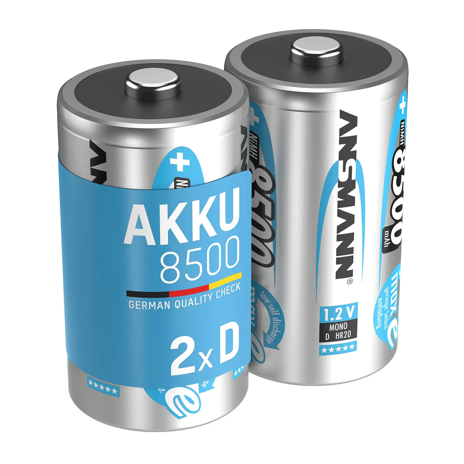 ANSMANN Accus D 5000 piles rechargeables HR20 lot de 2 faible autodécharge