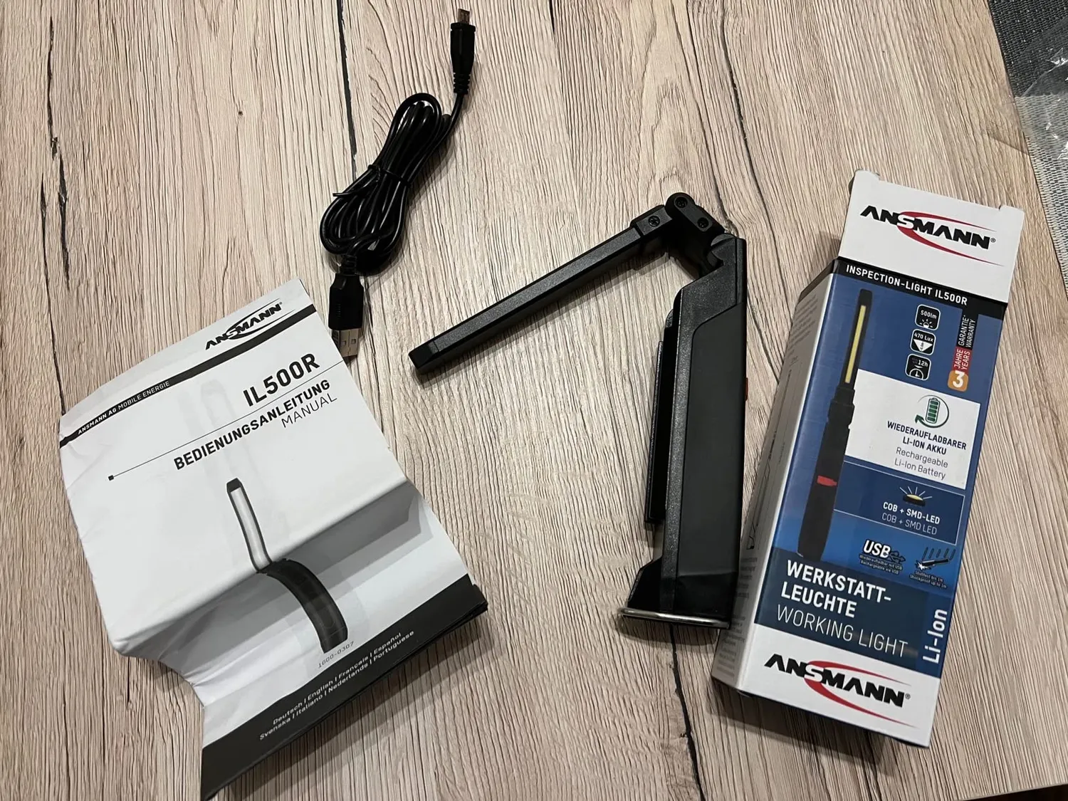 ANSMANN IL500R lampe d’inspection 500 lm rechargeable