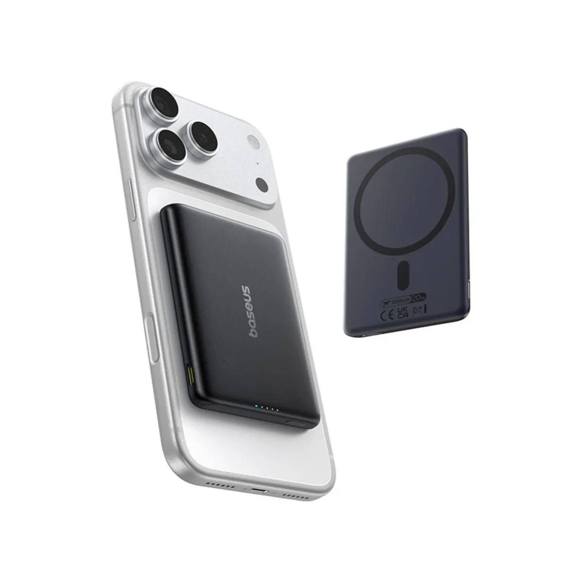 Baseus PicoGo AM31 Mini batterie externe magnétique 5000 mAh noire