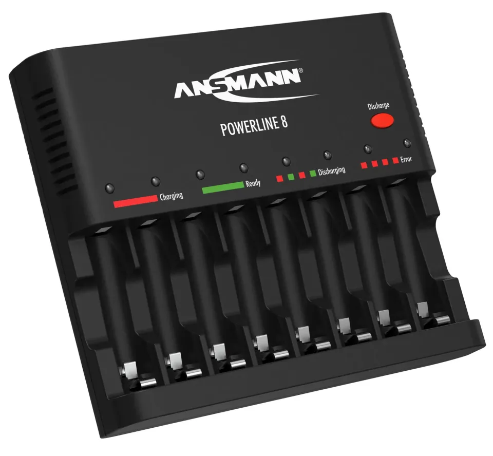 ANSMANN Powerline 8 chargeur de piles AA/AAA 8 compartiments intelligent
