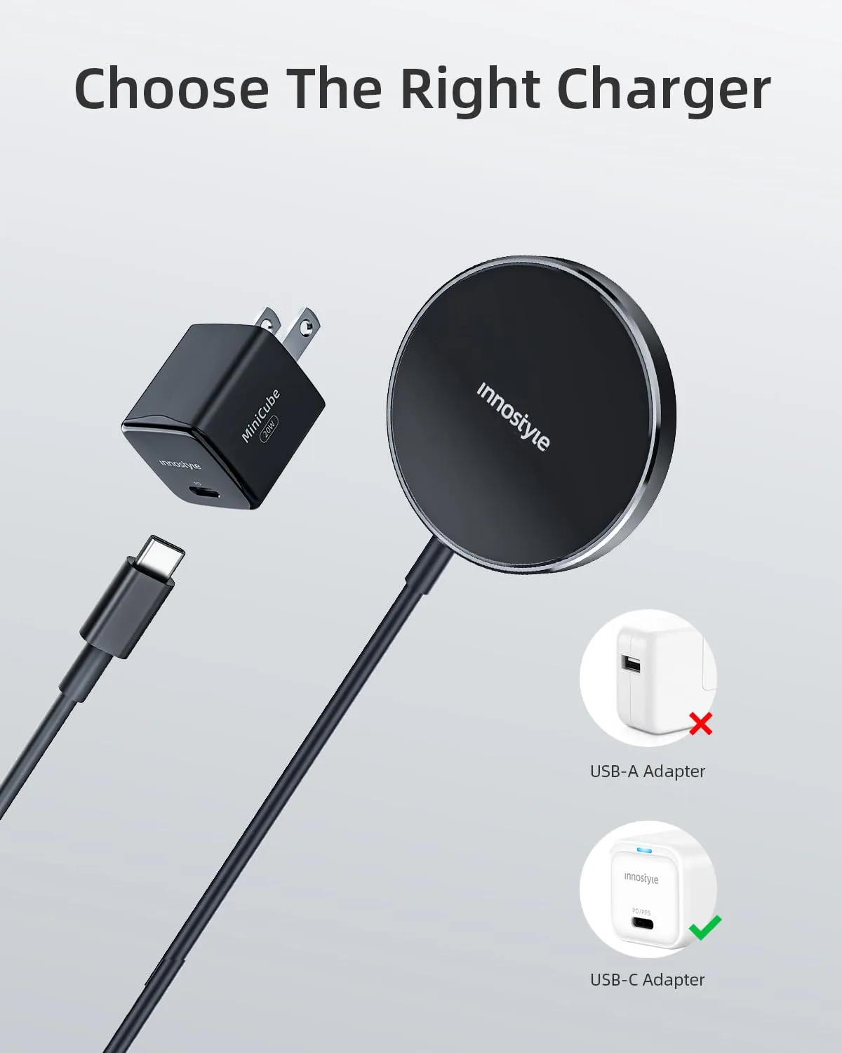 Innostyle MagEase chargeur sans fil 15 W blanc