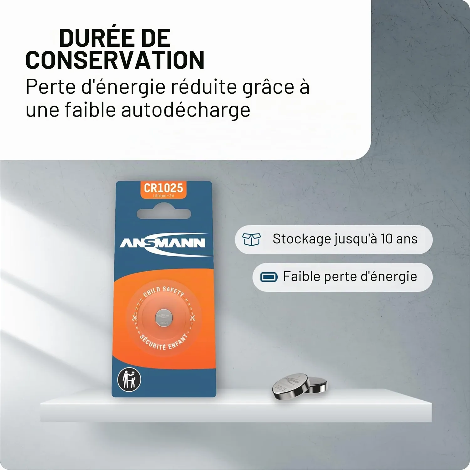 ANSMANN CR1025 pile bouton lithium 3 V 30 mAh