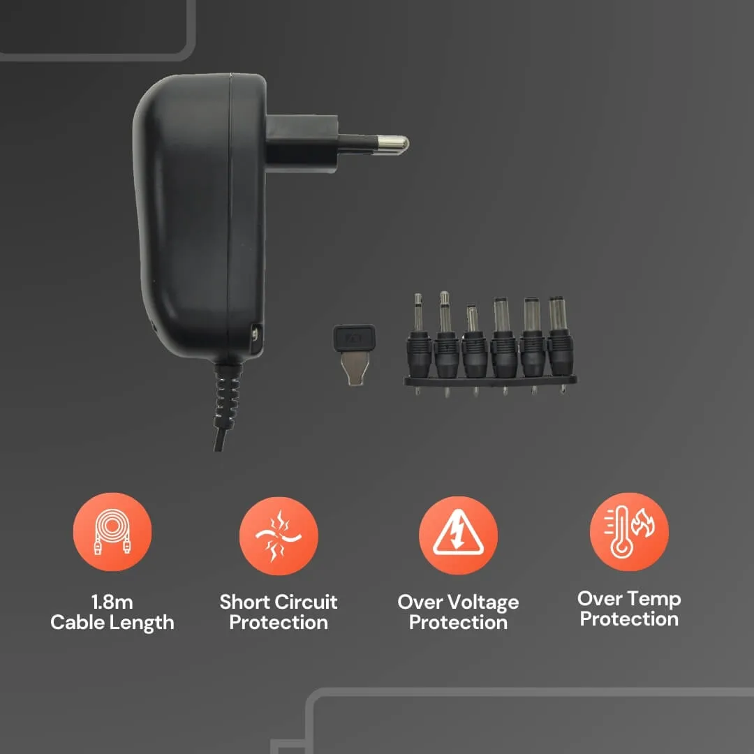 Uniross adaptateur secteur universel 18W protégé