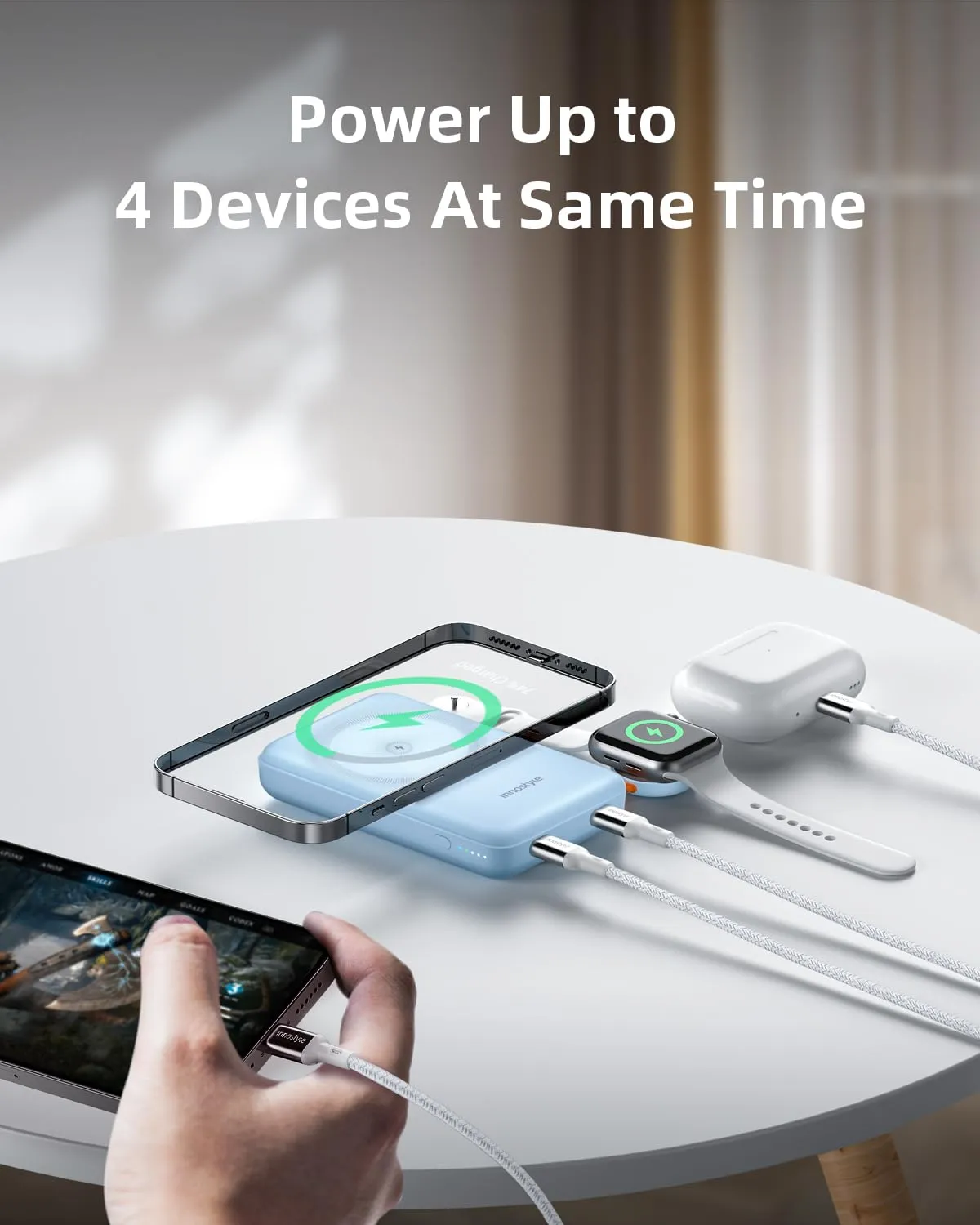 Innostyle PowerDuo 2in1 batterie externe MagSafe 10 000 mAh Apple Watch