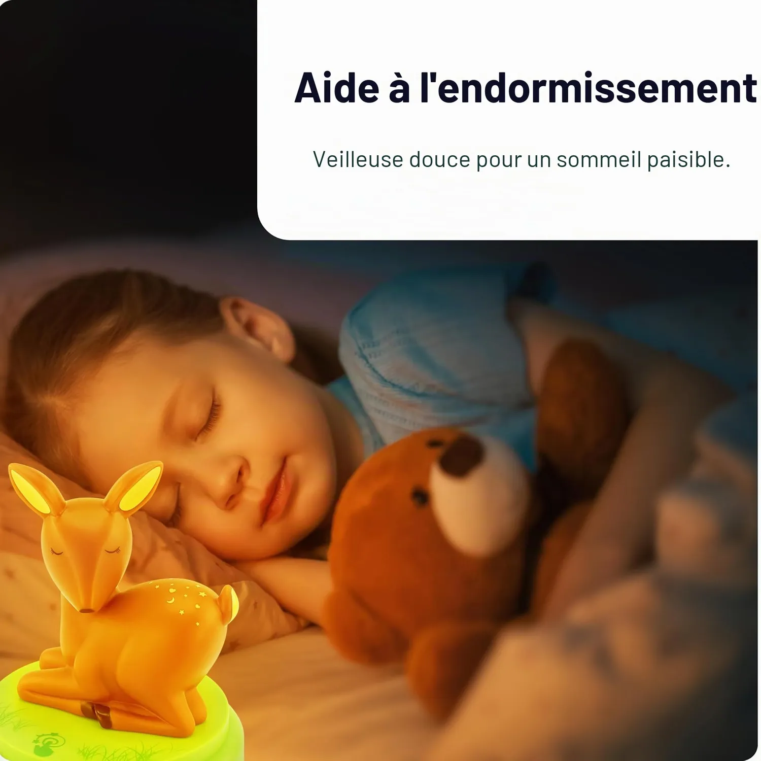 ANSMANN Biche veilleuse LED enfant tactile petit modèle
