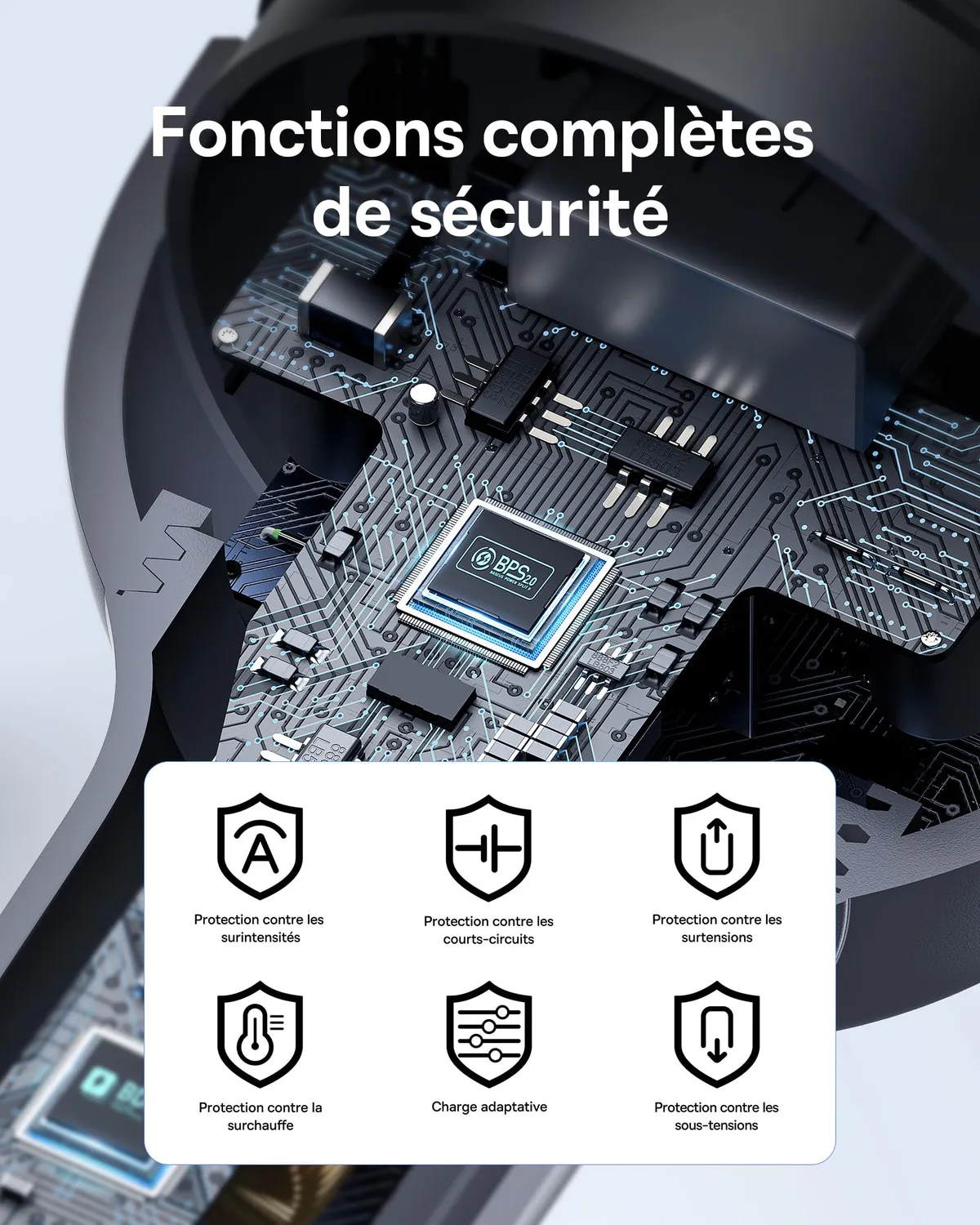 Baseus 152.5W chargeur allume-cigare USB-C 3 ports RGB avec câble 100 W