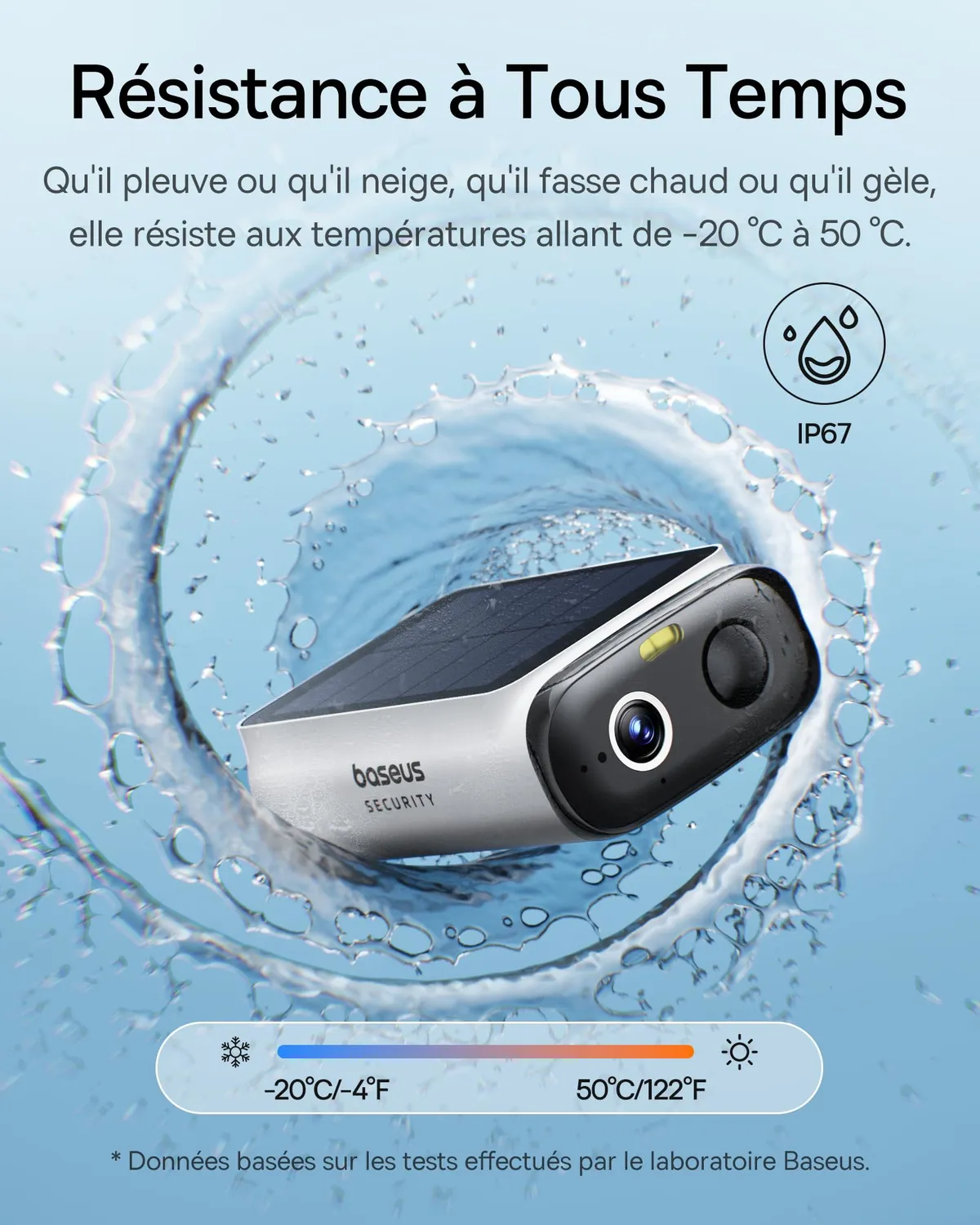 Baseus Security S1 Lite Solocam caméra solaire Wi-Fi 1 caméra 2K