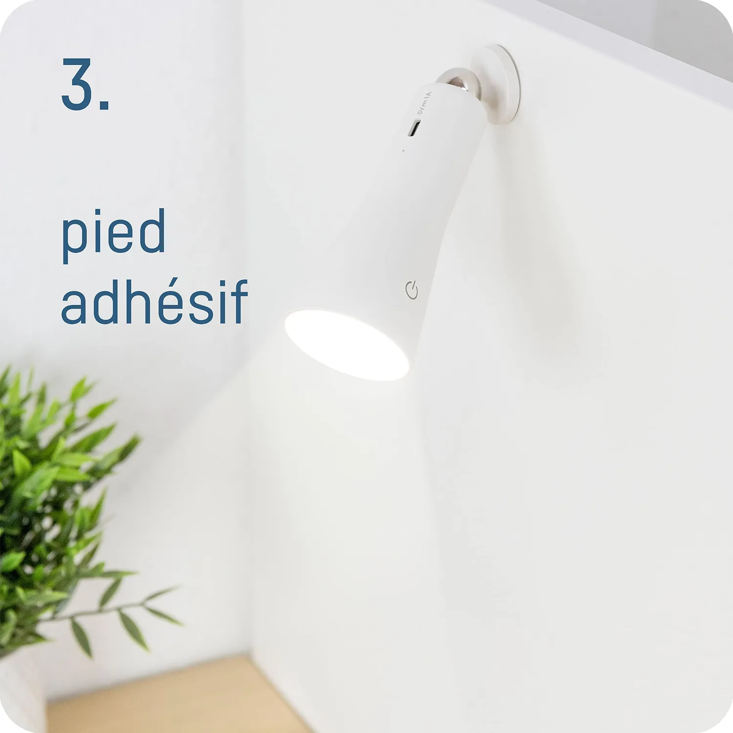 ANSMANN 3 en 1 lampe de bureau LED rechargeable USB-C