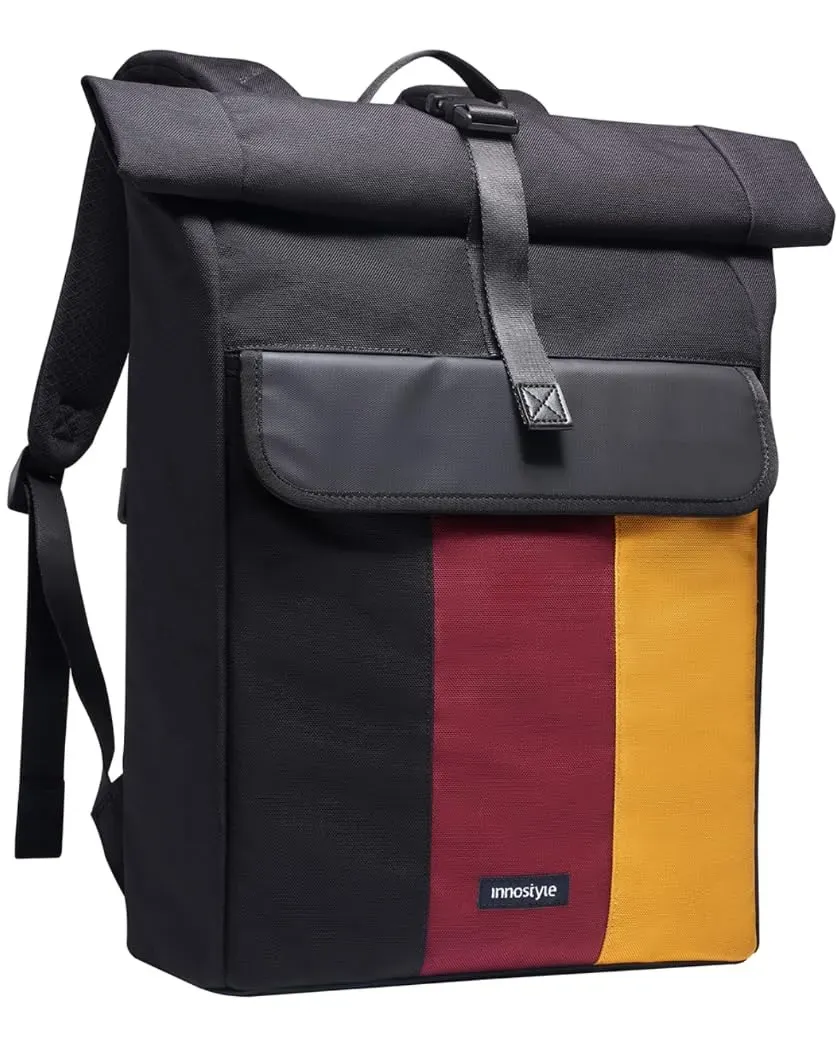 Innostyle CityTrek Elite sac à dos ordinateur 15,6 pouces noir rouge jaune 25 L