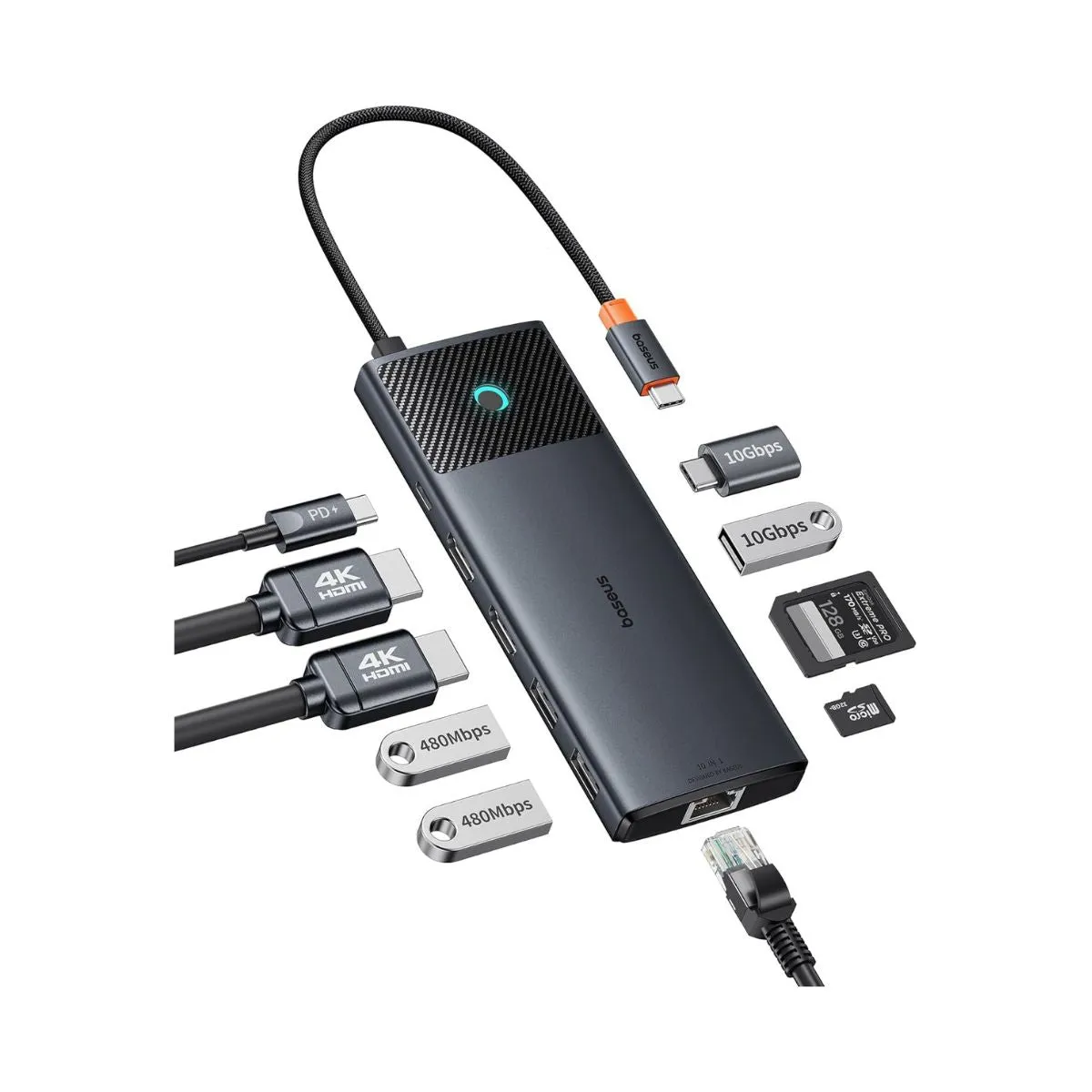 Baseus Metal Gleam Series II 10-in-1 hub USB-C 4K 120 Hz