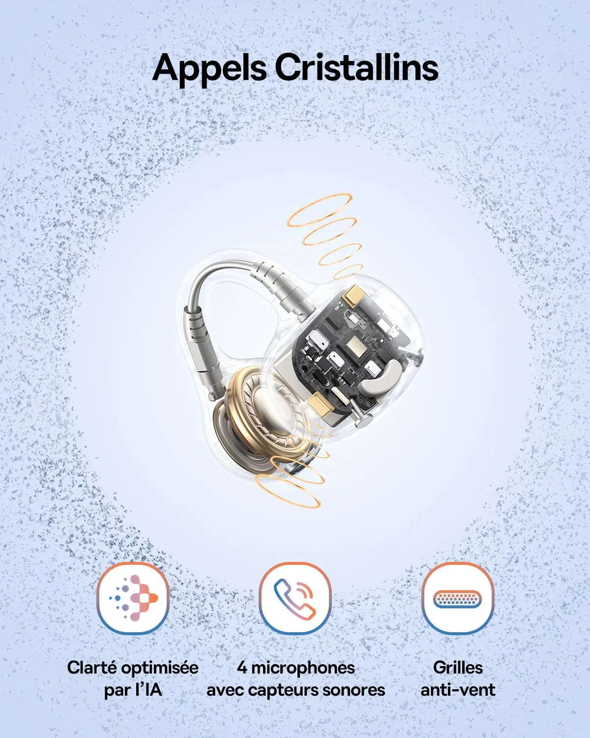 Baseus Bass BC1 écouteurs à clip Bluetooth blanc IP55