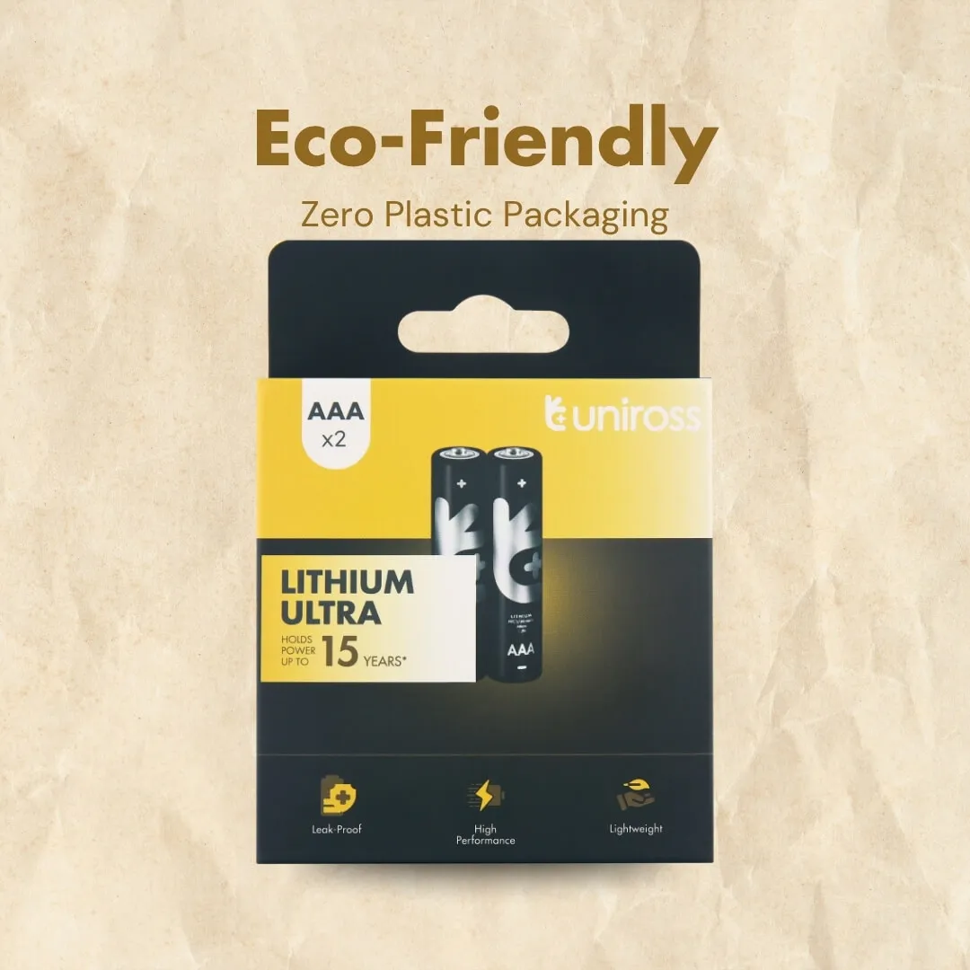 Uniross FR03 Ultra piles lithium AAA 1,5V lot de 2