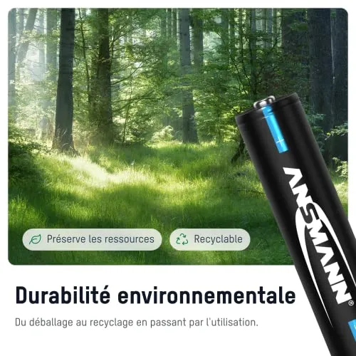 ANSMANN piles AAA 1050 mAh NiMH rechargeables lot de 8