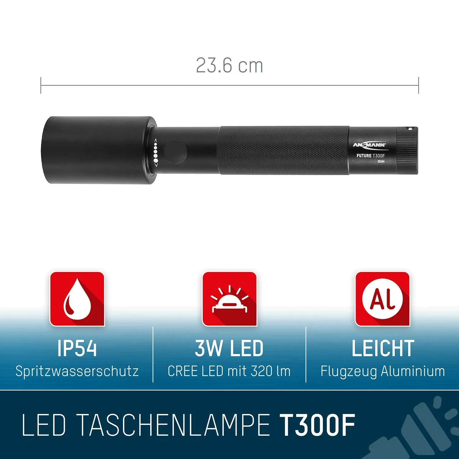 ANSMANN Future T300F lampe torche LED 320 lumens
