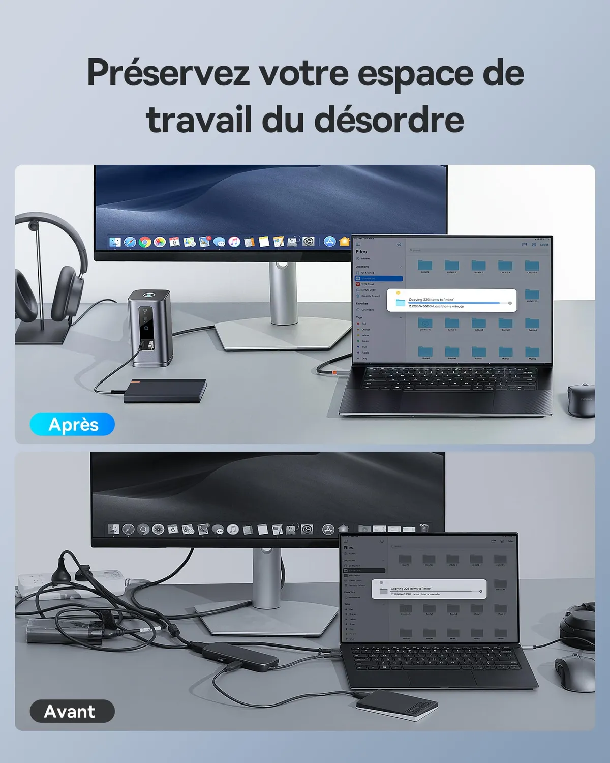Baseus Spacemate 11 en 1 station d’accueil Windows triple écran 4K