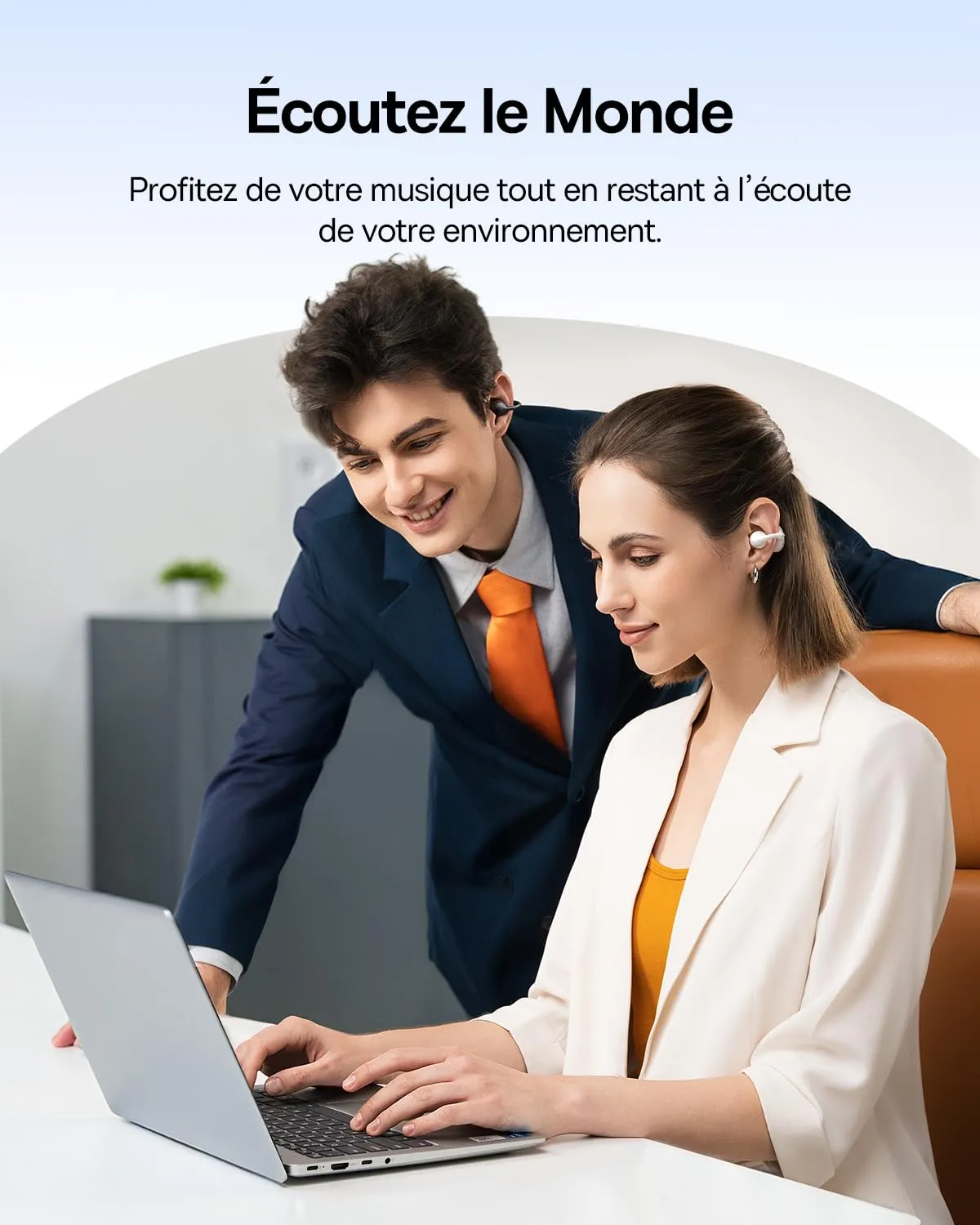 Baseus Bass BC1 écouteurs à clip Bluetooth blanc IP55
