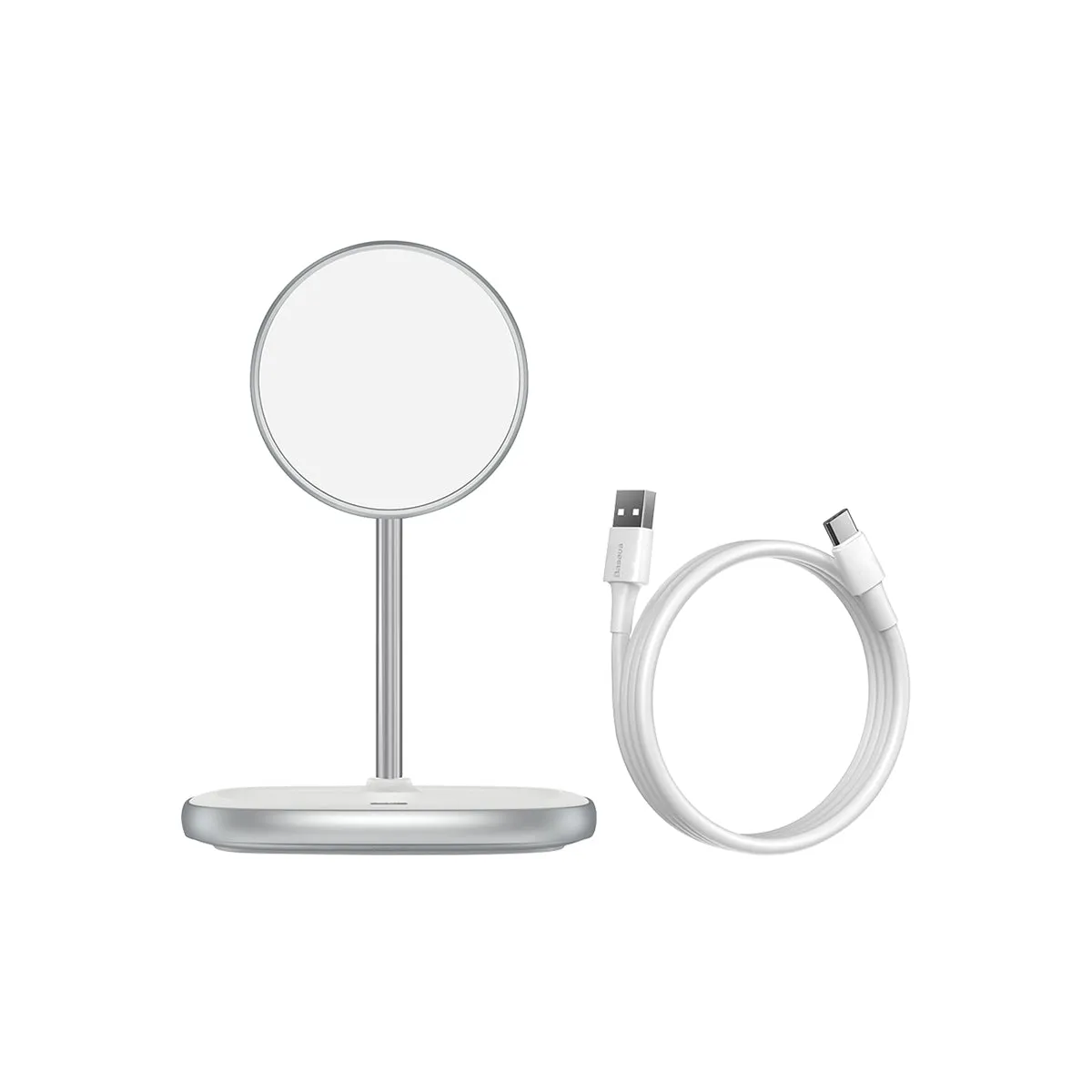 Baseus Swan MagSafe support chargeur sans fil 15W blanc
