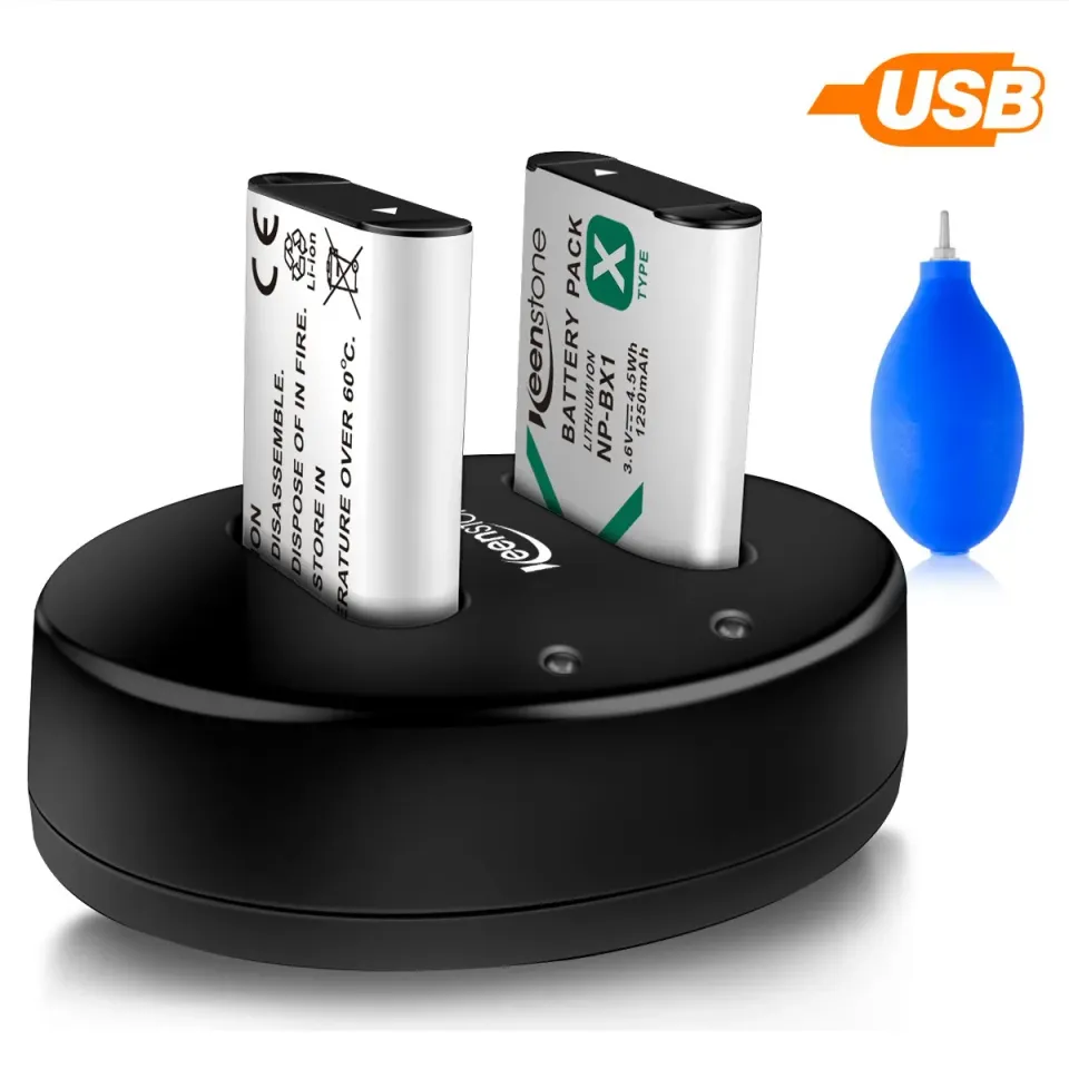 Keenstone NP-BX1 batterie appareil photo lot de 2 1000 mAh