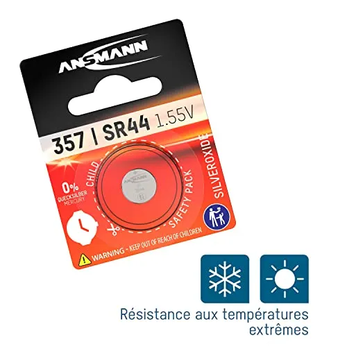 ANSMANN SR44 pile bouton 1 pièce 1,55 V oxyde d’argent