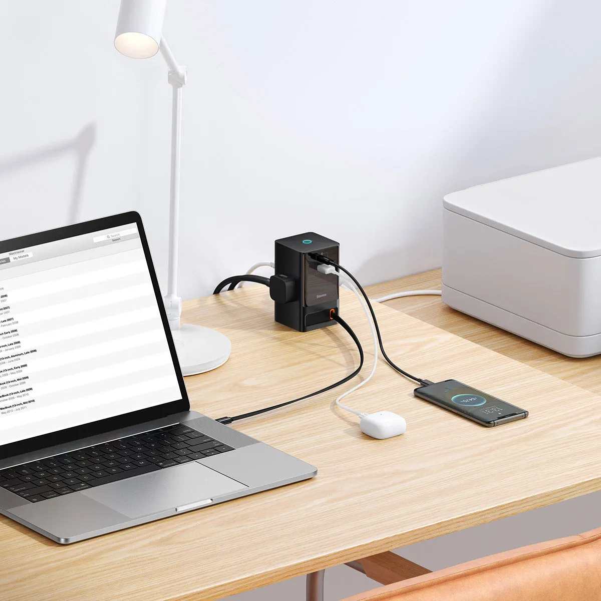 Baseus PowerCombo 6-en-1 station de charge 65 W noire