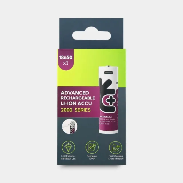 Uniross pile rechargeable 18650 USB-C 3,7V