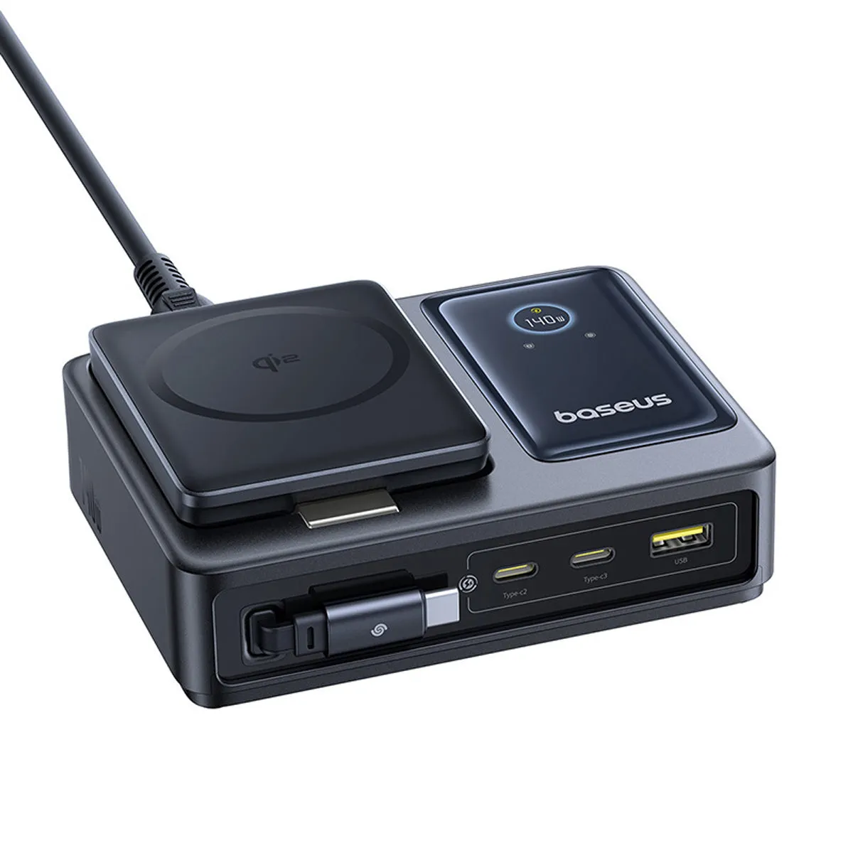 Baseus Nomos 5-in-1 chargeur de bureau Qi2 140 W