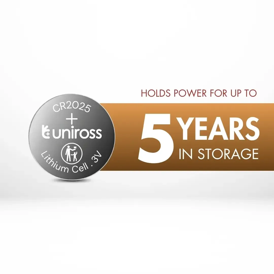 Uniross CR2025 pile bouton lithium 3V vrac industriel