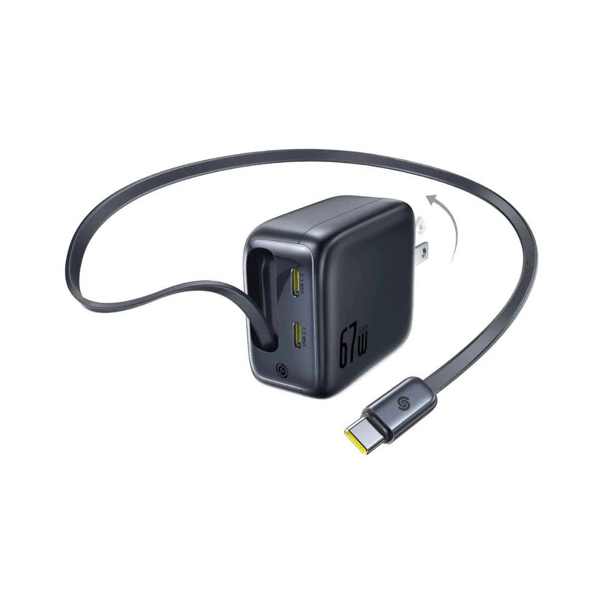 Baseus EnerCore CJ11 chargeur 67 W avec câble rétractable