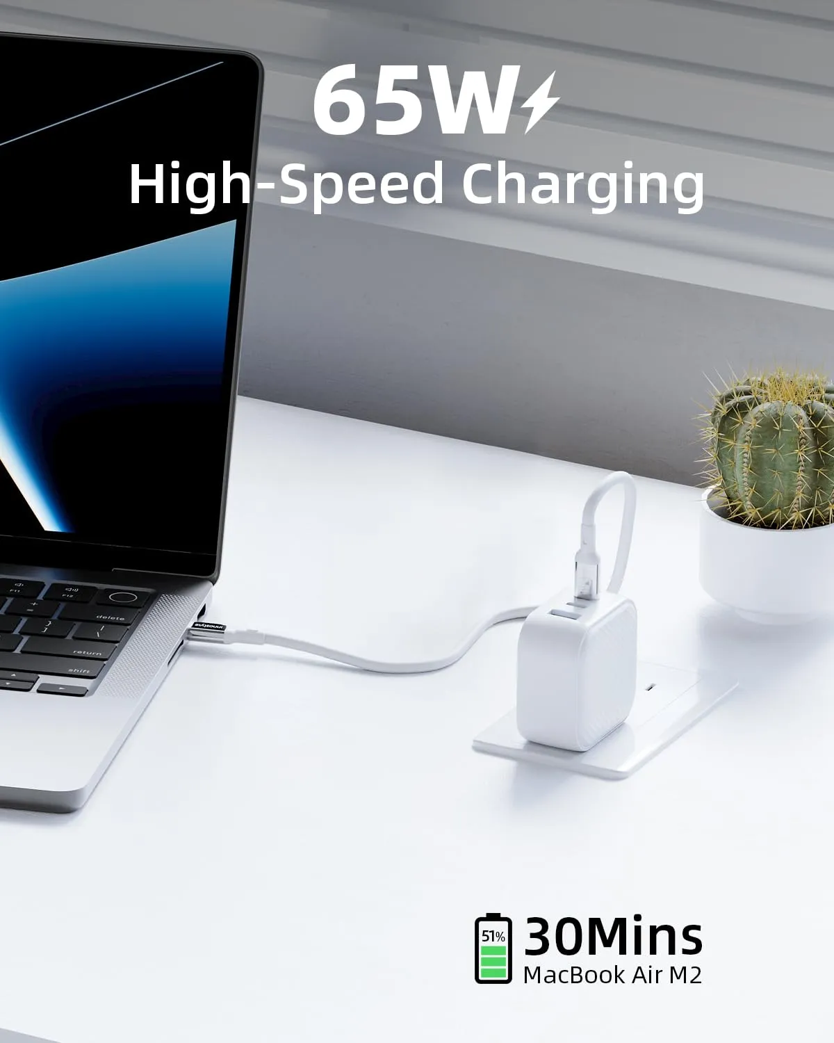Innostyle Mini Cube chargeur USB-C 65 W 3 ports
