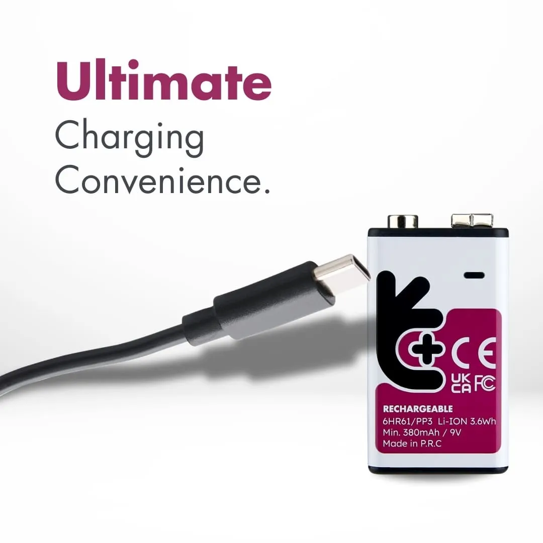 Uniross E-Block pile 9V rechargeable USB-C lot 1