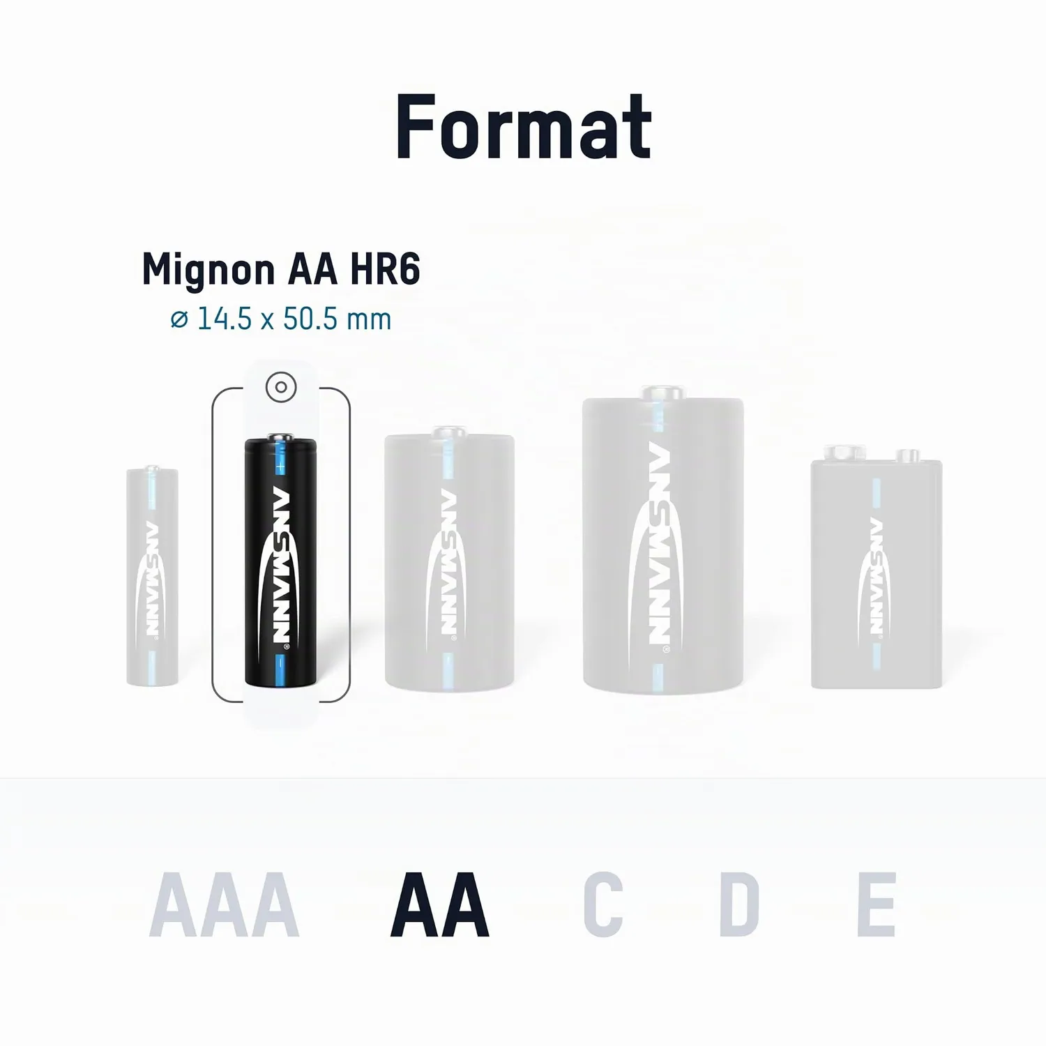 ANSMANN piles AA HR6 NiMH 2100 mAh 1,2 V lot de 4 rechargeables