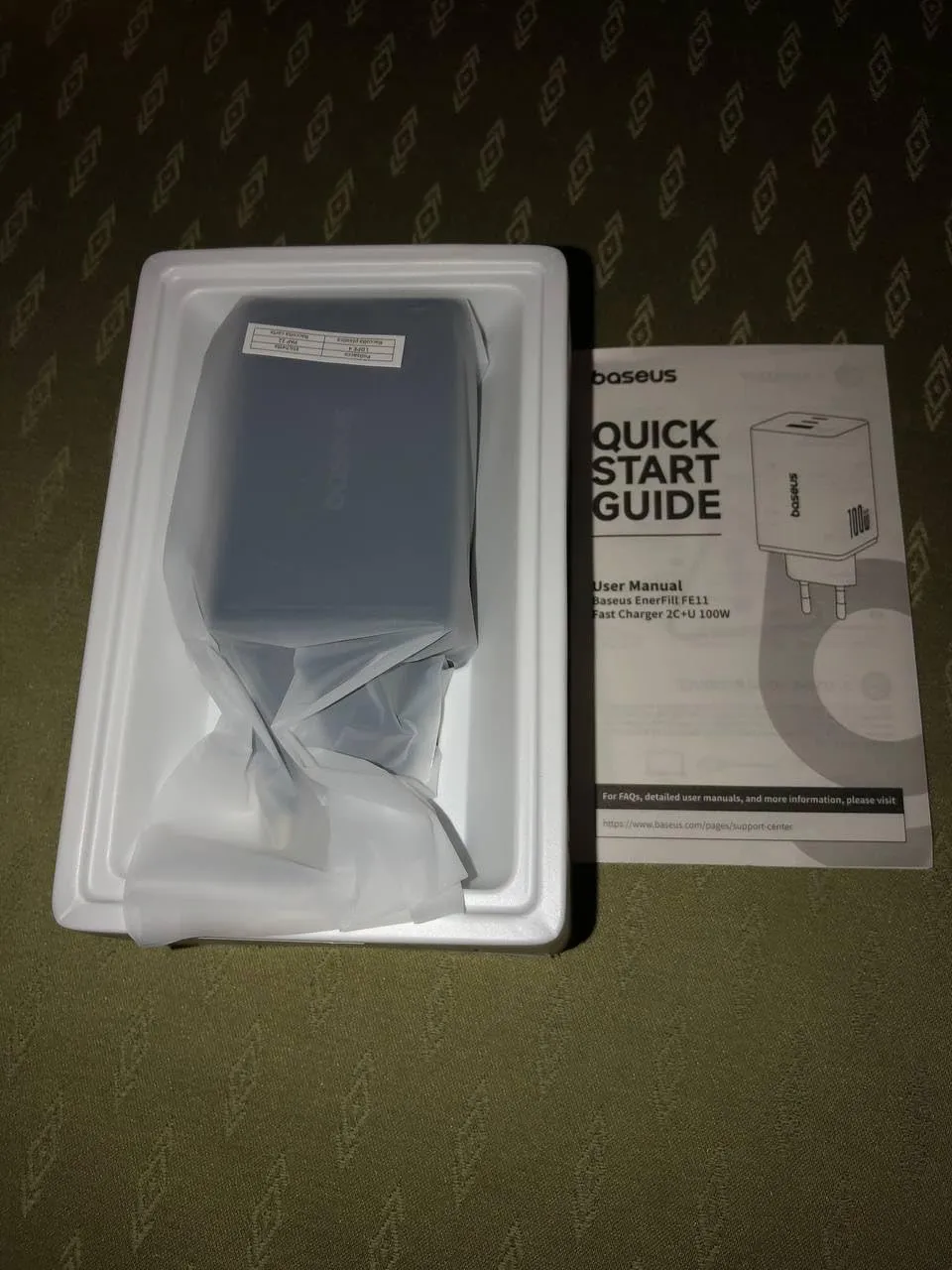 Baseus Enerfill chargeur USB-C 100 W 3 ports blanc GaN