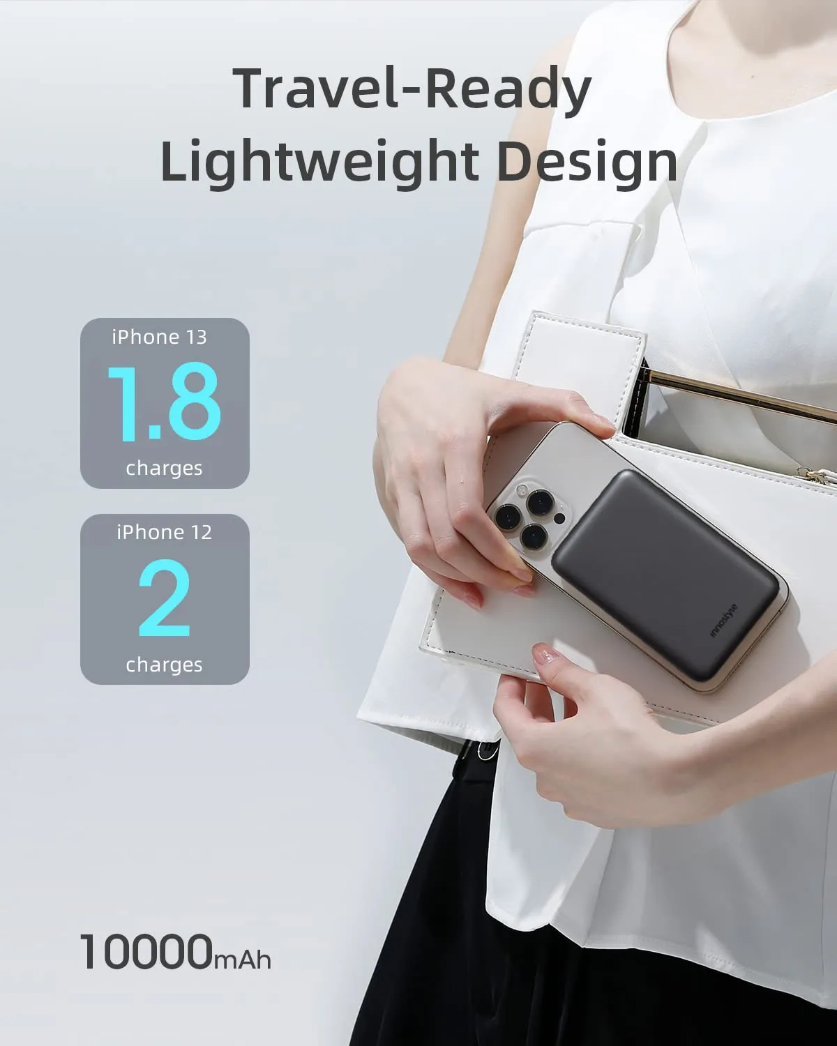 Innostyle PowerMag Slim batterie externe 10 000 mAh noire MagSafe