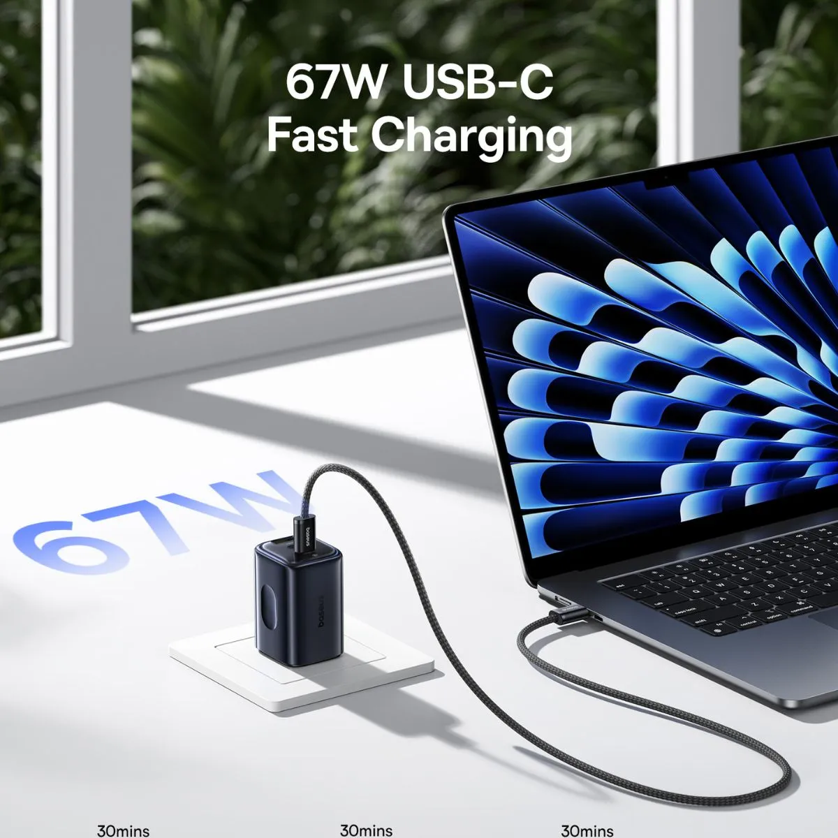 Baseus PicoGo AE11 chargeur 2C+U 67 W 3 ports compact