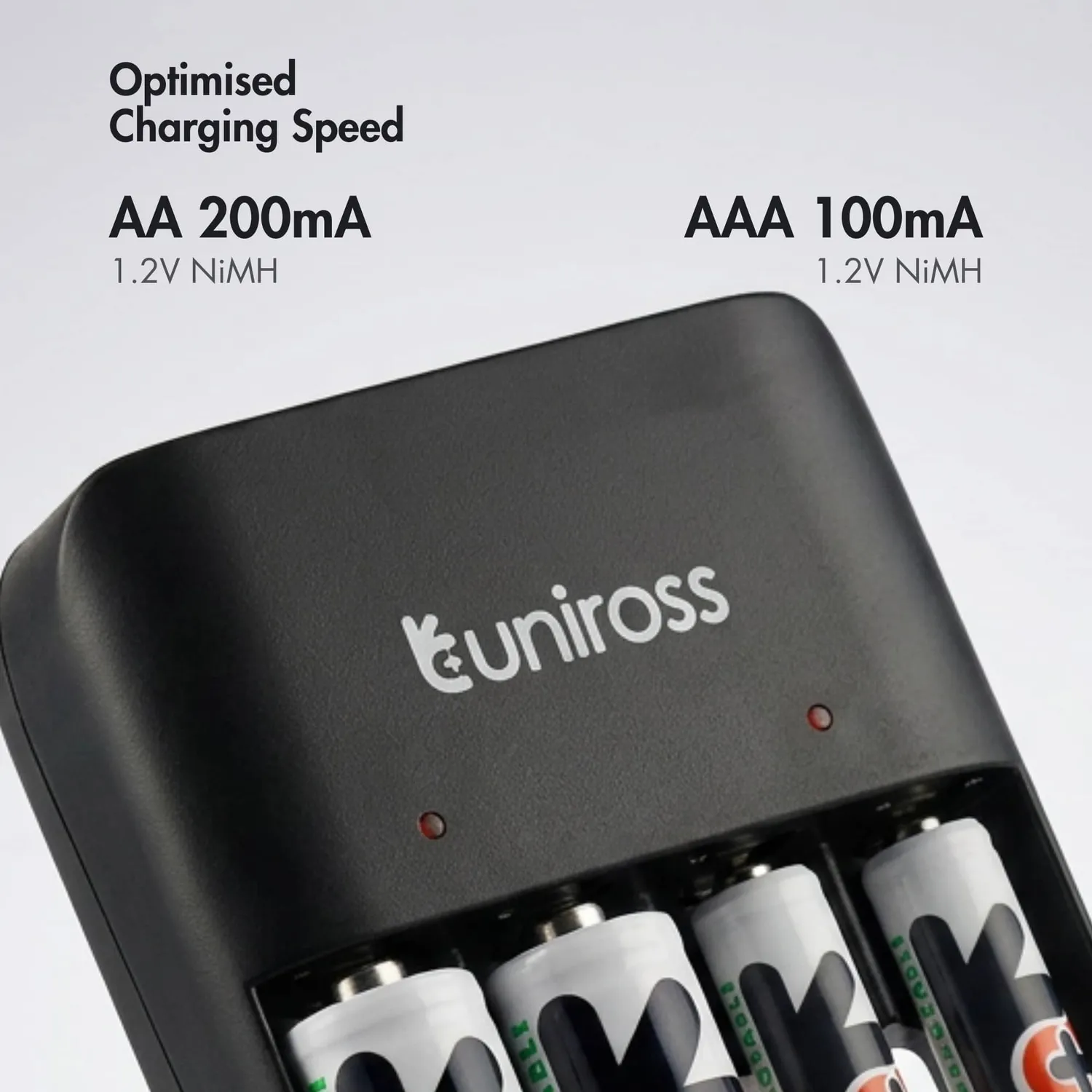 Uniross Value chargeur piles AA AAA + 4 piles USB-C