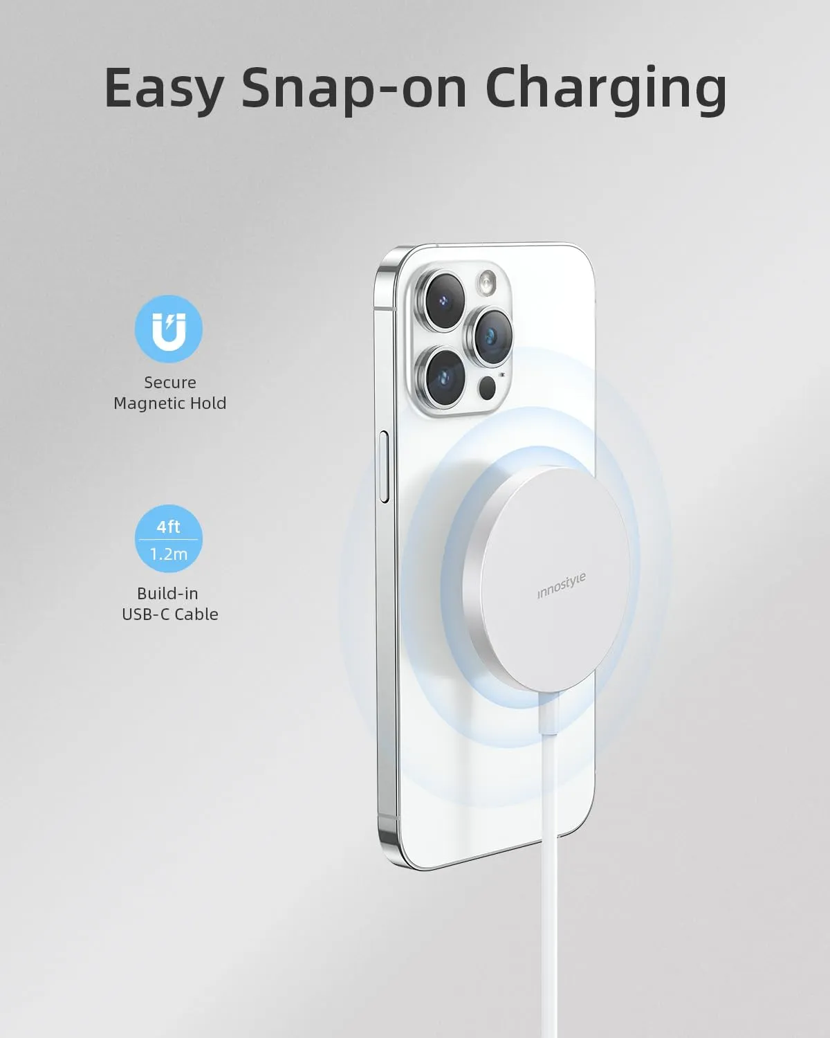 Innostyle MagEase chargeur sans fil 15 W blanc