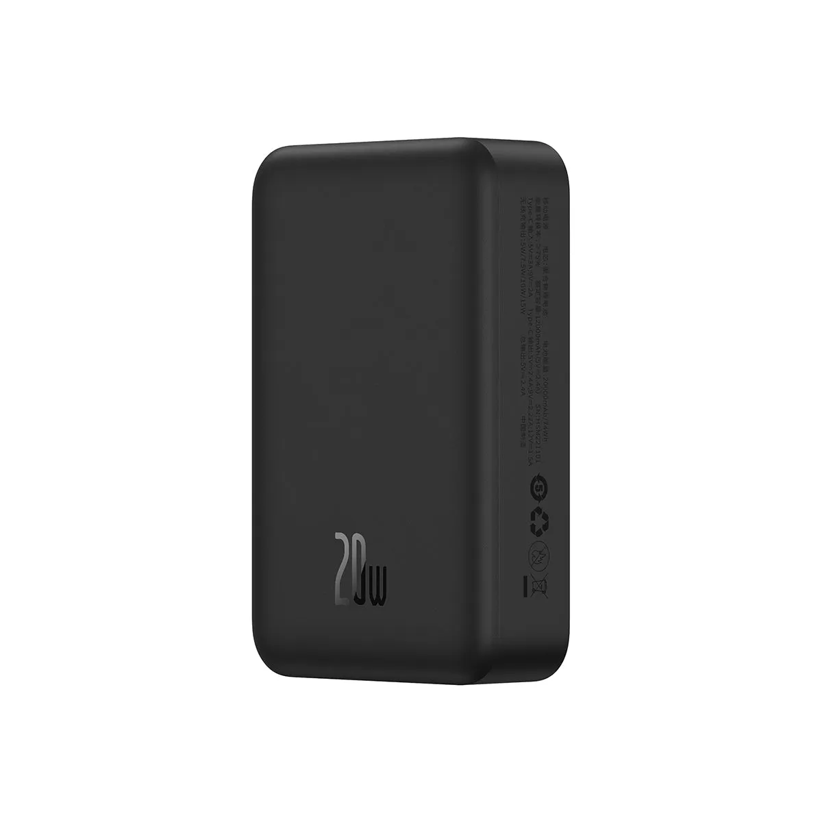 Baseus Magnetic Mini batterie externe magnétique 20 000 mAh 20 W noire