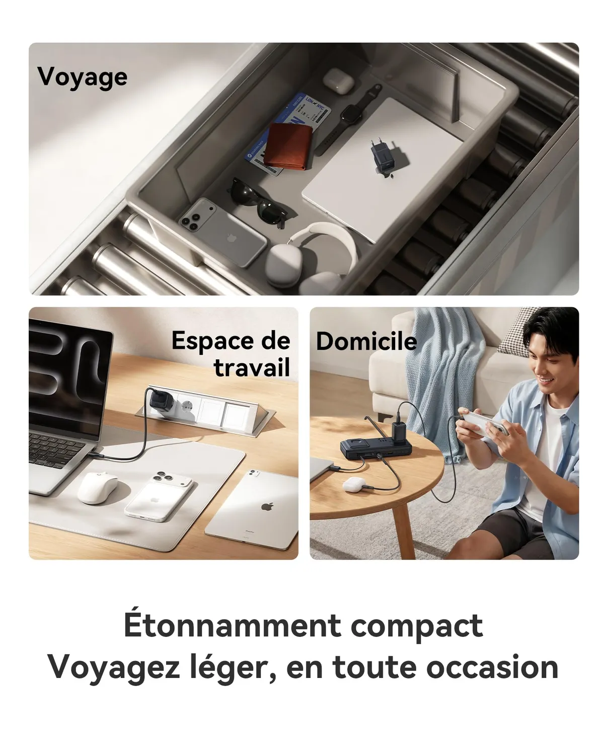 Baseus Enerfill chargeur USB-C 100 W GaN avec câble 1 m